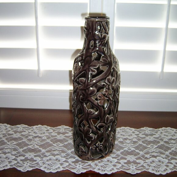 Wine Cork Holder, Ceramic, Grape Colored - Picture 2 of 4
